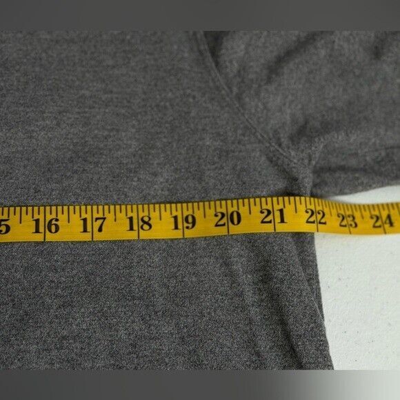 Chaps Ralph Lauren Men's Large Vintage Gray Cotton 1/4 Button Long Sleeve Polo - Picture 11 of 13